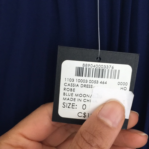 Club Monaco navy asymmetrical dress size 0 - Picture 5 of 6